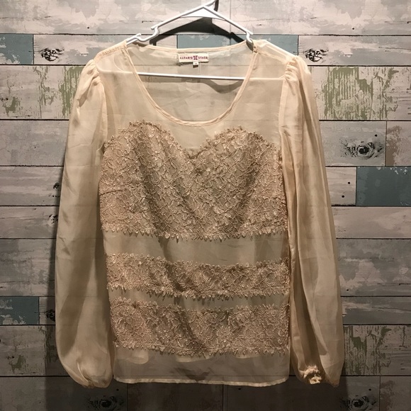 Altar'd State Tops - Altar’d state sheer lace blouse
